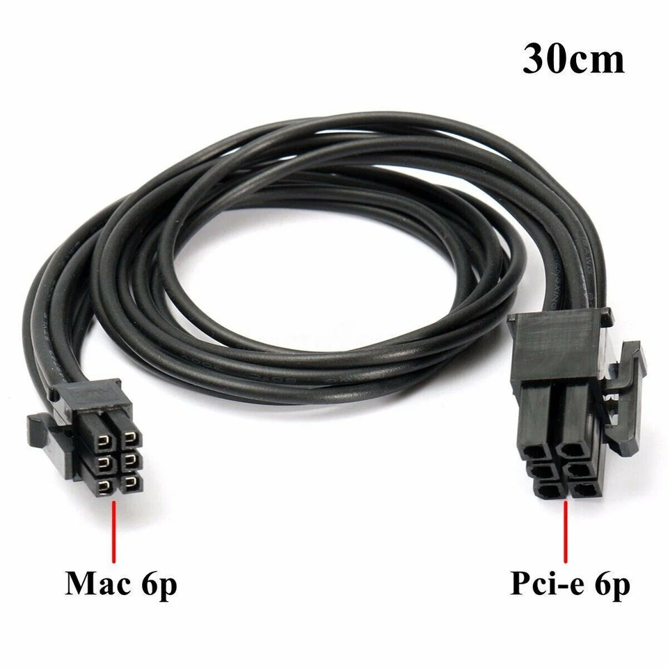 Mini 6-Pin to PCI-E 6PIN Graphics Video Card Power Cable Cord For Mac G5 / Pro - Image 1 of 4