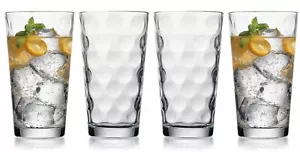 Drinking Glasses Set of 4 Highball Glass Cups, Uses for Juice, Water, Cocktails. - Picture 1 of 3