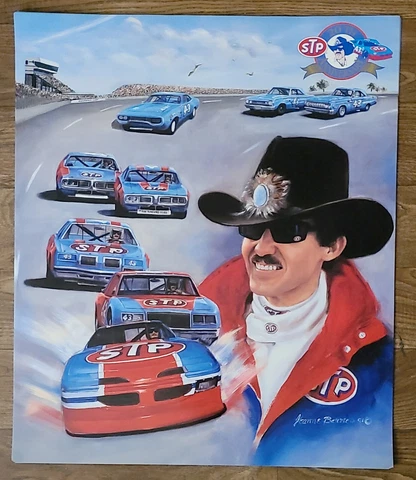 RICHARD PETTY 20TH ANNIVERSARY 23X27 & AL UNSER VALVOLINE 19X26 ORIGINAL POSTERS Cover