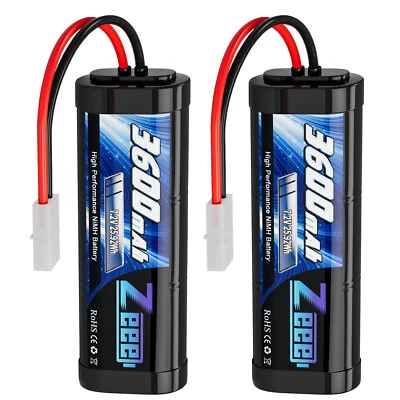 2x Zeee 7,2V 3600mAh Ni-Mh Akku Batterie Pack mit Tamiya Stecker Wiederaufladbar - Bild 1 von 4