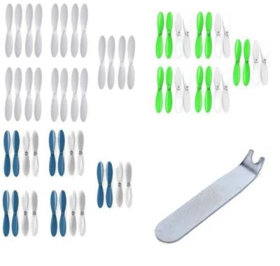 Hubsan X4 H107C+ PLUS 55mm Propellers White Blue/Clear Green/White w/ Tool - Image 1 of 4
