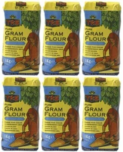 [ 6x 1kg ] TRS Reines Kichererbsen Mehl ohne Zusätze PURE GRAM FLOUR  - Bild 1 von 2