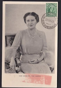 1949 Queen Mother Portrait Dorothy Wilding TUCK'S GB MAXI CARD POSTCARD Damaged - Picture 1 of 2