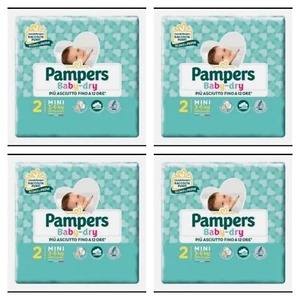 Pampers Baby Dry Misura 2 (3-6 Kg) 96 Pannolini - Foto 1 di 1