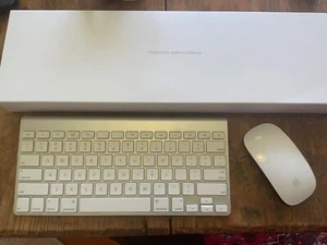 Apple Wireless Keyboard & Magic Mouse Combo Set Model A1314 A1296 Battery - Picture 1 of 10