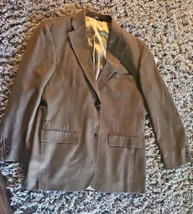 Blazer vintage 40R Haggar espiga lana-tweed | arena/beige | estilo atemporal  - Imagen 1 de 5