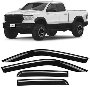 CLIM ART Sun Rain Visors Wind Rain Guards for 2019-2025 Dodge Ram 1500 Quad Cab - Picture 1 of 10