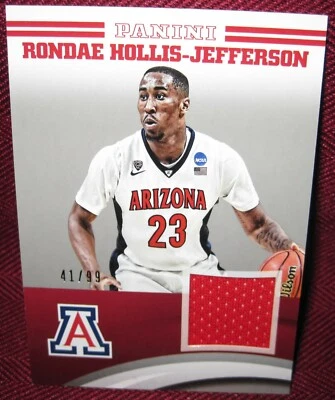 2016 PANINI ARIZONA WILDCATS MEMORABILIA #RHJ-UA RONDAE HOLLIS-JEFFERSON 41/99 - Image 1 of 2