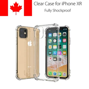 For iPhone XR TPU Shockproof Bumper Silicone Case Transparent Clear Protector - Photo 1 sur 6