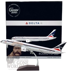 B757-200 DELTA AIR LINES N607DL WIDGET WITH STAND - GEMINI JETS G2DAL1263 1/200 - Picture 1 of 5