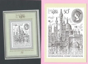 GB 1980 PHQ Card #43 & Mini Sheet MS1119 - INTERNATIONAL STAMP EXHIBITION - Mint - Picture 1 of 1