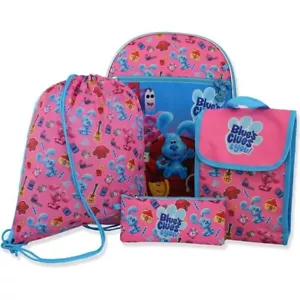 Nickelodeon Blue's Clues & You Mädchen 16" Rucksack 5-teiliges Schulset pink neu mit Etikett - Bild 1 von 6