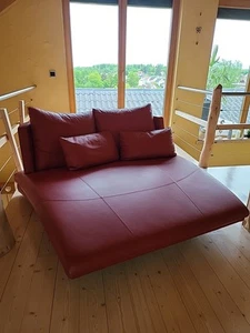 ROLF BENZ 2-Sitzer Ledersofa, rot - Bild 1 von 13
