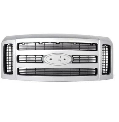 Nueva rejilla de plástico cromada con inserto gris oscuro para Ford F-250 Super Duty 2008-10 Foto 1 de 4