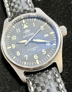 Addiesdive 39mm Pilot Flieger Type-A Dial, NH35 Automatic, 200M, Leather Band - Bild 1 von 5