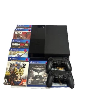 SONY PLAYSTATION 4 PS4 CUH-1001A 500GB KONSOLE MIT 7 SPIELEN CONTROLLER & KABEL - Bild 1 von 24