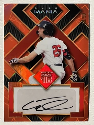 Triston Casas 2023 Wild Card Auto Mania Orange Auto 43/50 Boston Red Sox - Image 1 of 2