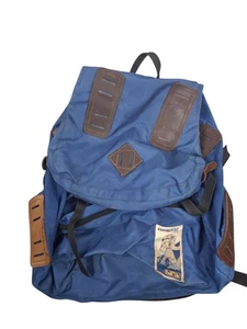 Vintage Conquest Rucksack weltberühmt blau Nylon mit Leder *wie besehen* - Bild 1 von 7