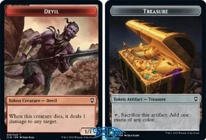 Devil 010   Treasure 017 Token  FOIL Battle for Baldur's Gate MTG CLB - Picture 1 of 1