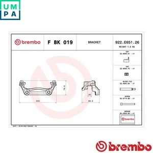 BRAKE CALIPER BRACKET SET F BK 019 FOR MERCEDES-BENZ SPRINTER/3-t/Tourer/Bus - Picture 1 of 7