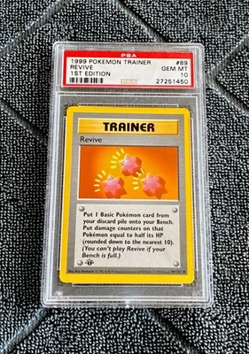 1999 Pokemon Base Set Revive 1st Edition #89 Trainer Shadowless PSA 10 Gem Mint - Image 1 of 2