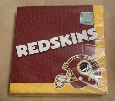 Washington Redskins Napkins 36 - 2 PLY Football Party Playoffs NFL 6.5” - Image 1 of 2