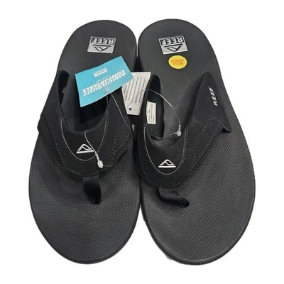 Sandalias Abanico Abridor de Botellas Reef Fanning / Negras / Para Hombre US 12 / Nuevas Foto 1 de 4