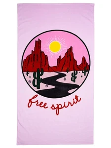 Lantern & Lace Free Spirit Oversized Beach Towel, 34x64 Sedona Pink - Picture 1 of 1