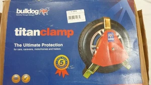 BULLDOG TITAN 195/S Trailer Caravan Wheel Clamp fits 13 14 & 15" 185/60R12 tyres - Picture 1 of 9