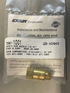NEW EXAIR 1001 SAFETY AIR NOZZLE 1/8 NPT - Picture 1 of 1