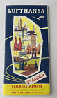 Nice Lufthansa AIRLINE Summer 2nd 1956 TIMETABLE SCHEDULE Brochure flight cover