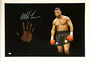 Mike Tyson Original Handprint Unstretched 20x36 Canvas Signed JSA #4 WP276714 - Picture 1 of 3