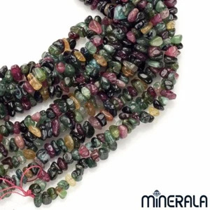 NATURAL MULTI-COLOR TOURMALINE GEMSTONE CHIPS 7x5mm BEADS 15.5" STRAND - Picture 1 of 4