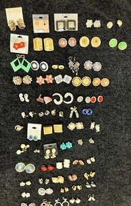 Clip-On Screw Back Earring Lot 100+ Pair Vintage To Modern New Pre owned - Picture 1 of 8