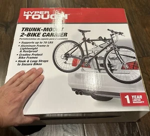 2-Bike Carrier Bicycle Rack, Bike Rack - Hyper Tough Trunk-Mounted Aluminum - Picture 1 of 5
