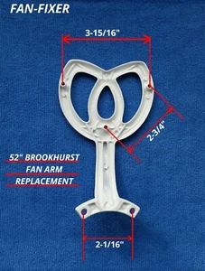 Brookhurst 52" White Fan Blade Arm Replacement Bracket YG-268 WH - Picture 1 of 6
