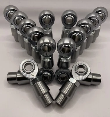 Juego completo de tapones de 5/8 x 5/8-18 CHROMOLY HEIM JOINTS para tubo de identificación de 1” 8RH+8LH Foto 1 de 4