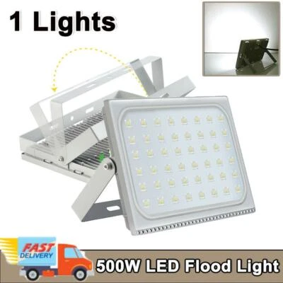 CERBIUT 1X500W LED Flood Light Outdoor Garden Landscape Lighting Floodlight Cool White