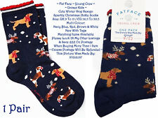 🐶 Fat Face Girls Boys Children Sparkle Glitter Dog Puppy Snow Winter Socks Gift