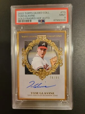 2022 年 Topps Gilded 系列 TOM GLAVINE,签名,#76/90 - 名人堂 - Pop 2 - 勇士 — 第 1/2 张图片