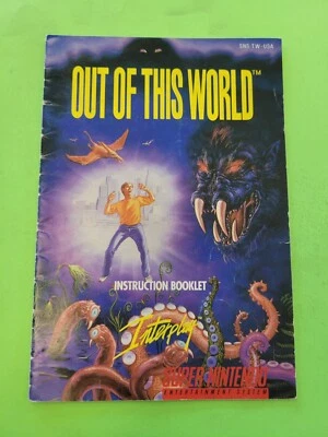 Out of this World SNES Super Nintendo Instruction Manual Only - Image 1 of 2