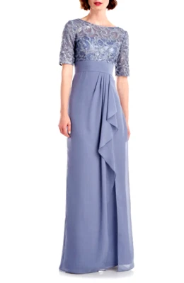 JS Collections Meg Embellished Ruffle Gown Dress  Sz 6  $248   *1176 - Image 1 of 4
