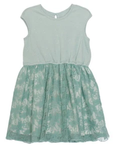 Isobella & Chloe NWT Mint Green Party Dress Knit Embroidered Girls 4-8 - Picture 1 of 3
