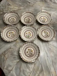 Copeland Spode BUTTERCUP fruit / Dessert bowls 5 1/4 Inch Set Of 7 - Picture 1 of 4