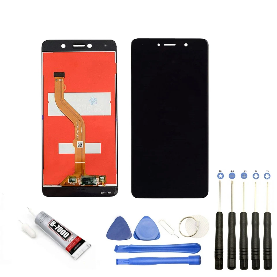 VITRE TACTILE + ECRAN LCD POUR HUAWEI P8 LITE 2017 NOIR + OUTILS + COLLE - Photo 1/1