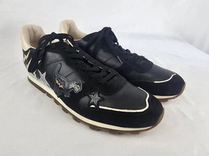 EUC Coach Sneakers Mens SIZE 13 Rexy Dino Patches Black with Dinosaurs - Picture 1 of 11