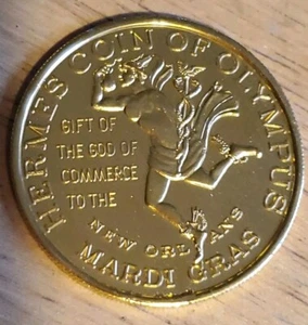 MONEDA MARDI GRAS NUEVA ORLEANS KREWE DE HERMES 1971 ALEJANDRO DE MACEDONIA DOBLÓN - Imagen 1 de 2