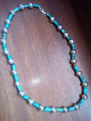 Collana Argento e Turchese Navajo Originale - Immagine 1 di 4