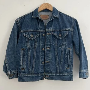 Vintage 80s Levi's Type 3 Denim Trucker Jacket Kid's Small 34" Chest USA Made - Picture 1 of 12