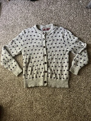 Vintage American Eagle Early Tag 100% Wool Button Cardigan Sweater Women’s Large - Image 1 of 4